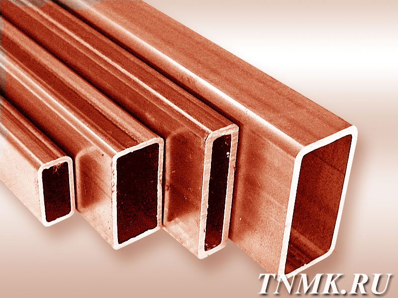 Труба медная профильная 22х22х5,5 М2 ГОСТ 16774-2015 купить в Казани